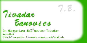 tivadar banovics business card